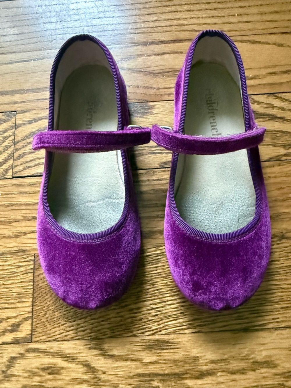 Childrenchic Purple Velvet Mary Jane Shoes EU 28 US 11 Girls